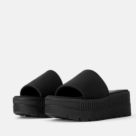 ✨BRAND NEW✨ ZARA TRF BLACK 90's PLATFORM SANDALS Y2K LOOK - Picture 2 of 10